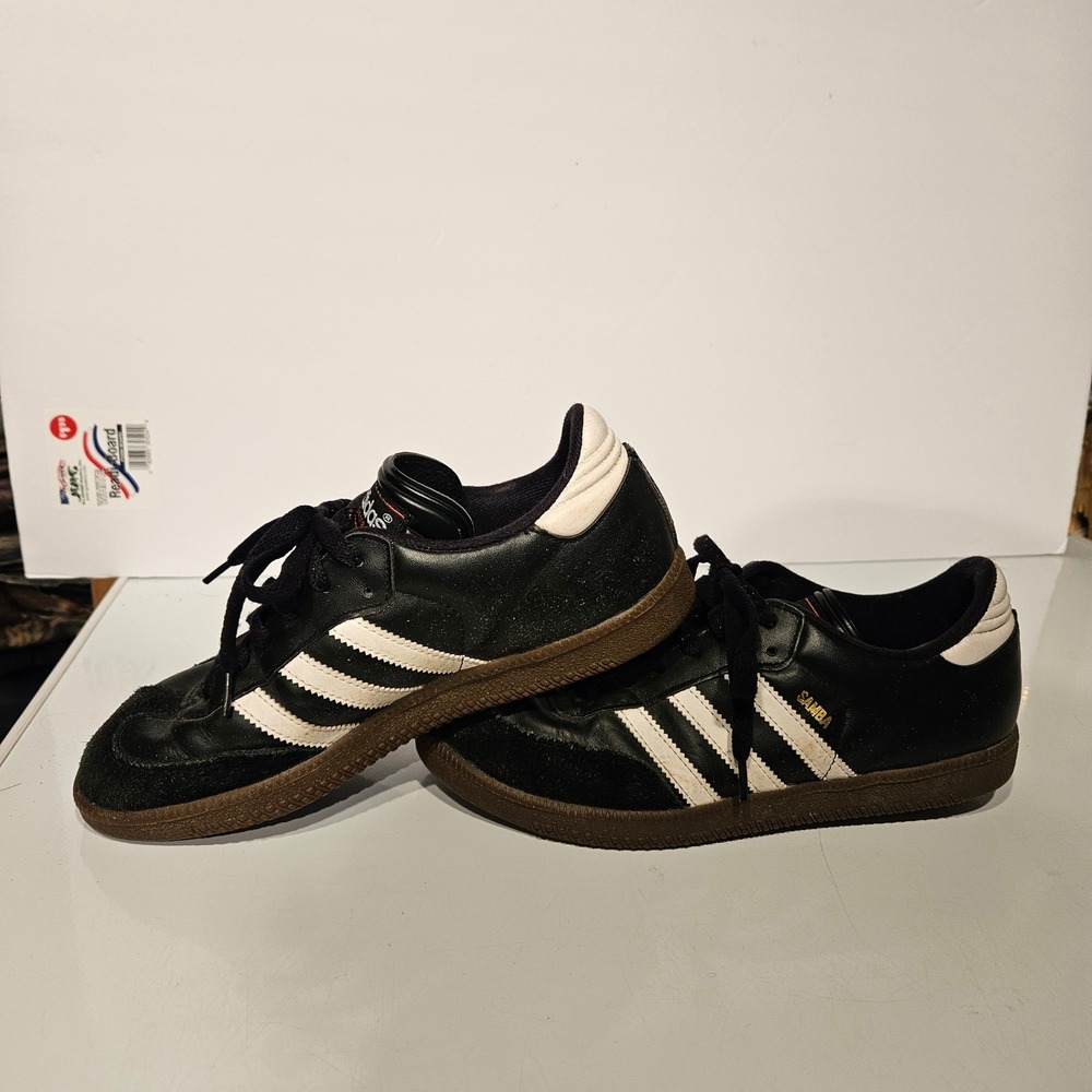 Adidas Samba Sneakers Size 6 Black White Gum Leather 038516 Low Top - Picture 5 of 8